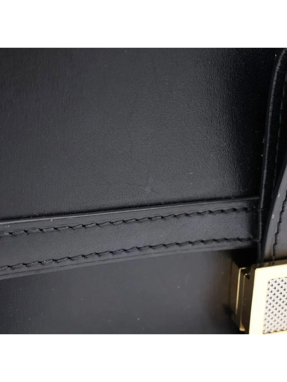 Louis Vuitton LV Rock Dauphine MM Leather Chain Shoulder Bag Gold Black